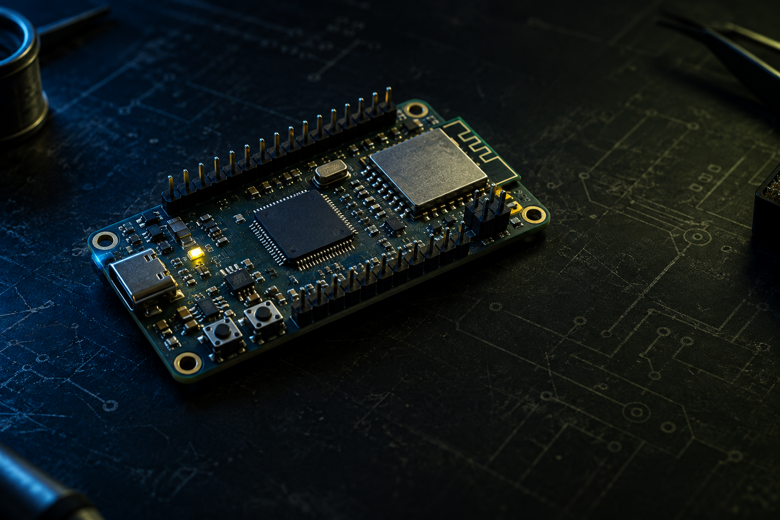 Illustrative low-power wireless IoT development board