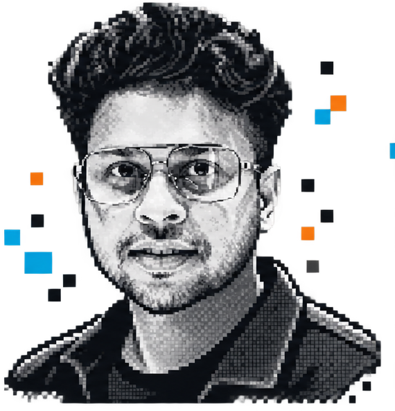 Pixel-art portrait of Naveen K V